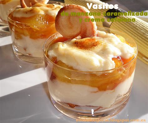 Vasitos De Manzana Caramelizada Y Crema Catalana Mis Dulces Joyas