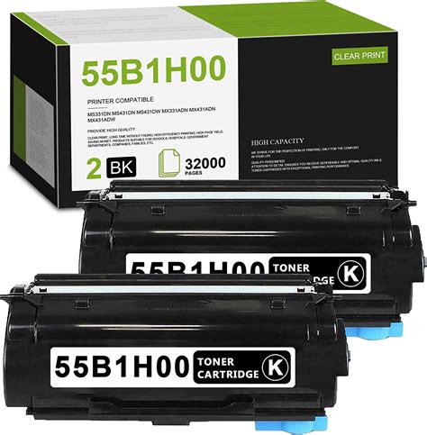 Amazon.com: EAXIUCE High Yield 55B1H00 Toner Cartridge Compatible ...
