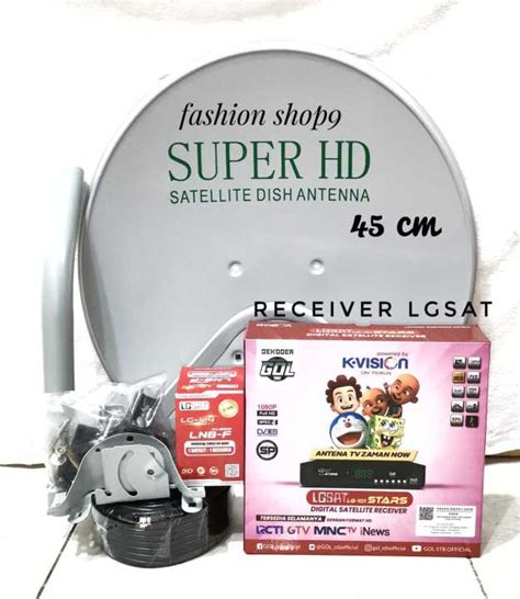 Parabola Mini 45 Cm Super HD Full Set Lengkap Termasuk Receiver Lgsat