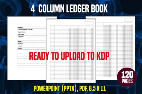 10 Column Ledger Book Graphic By YuliDor Creative Fabrica