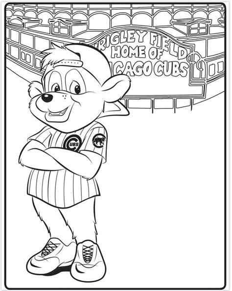 Cute Cubs Coloring Page Chicago Cubs Coloring Pages At Getcolorings