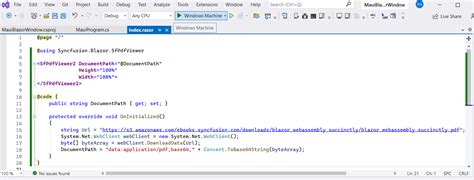Deploy SfPdfViewer In Blazor MAUI In Windows Syncfusion