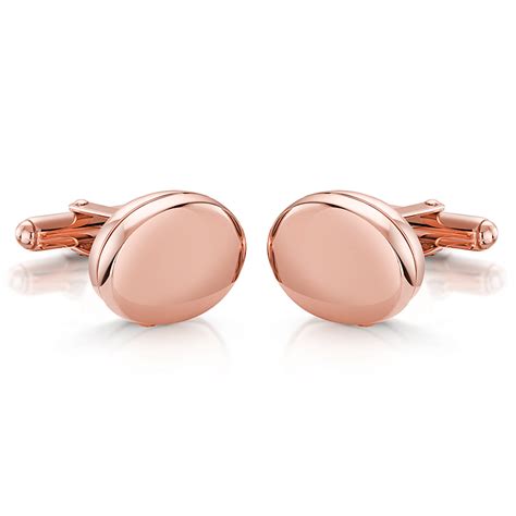 Rose Gold Locket Personalised Cufflinks For Him Uk Engravers Guild