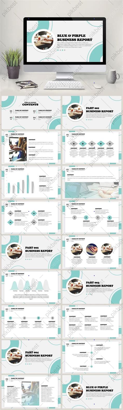 Green Business Report Ppt Template Green | PPTX PowerPoint Free ...