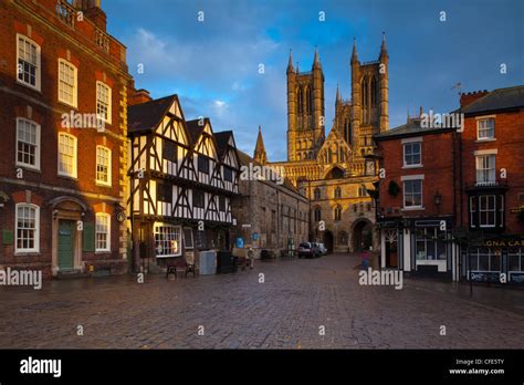 England Lincolnshire Lincoln The Historic Bailgate Area And Lincoln