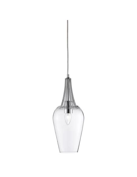 Searchlight Whisk Ceiling Pendant Chrome And Clear Glass