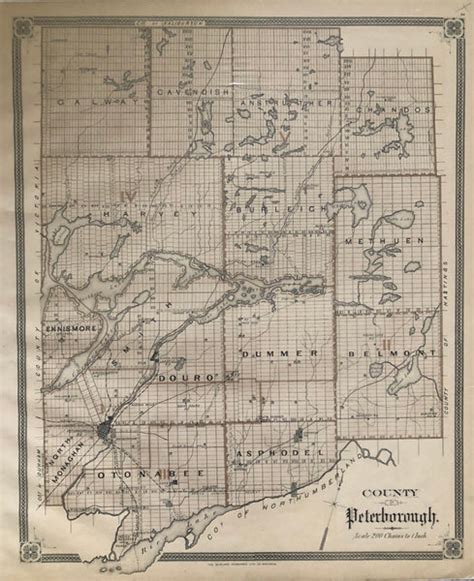 Antique Map of The County of Peterborough 1879 ONTARIO HISTORICAL MAPS ...