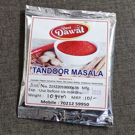 Desi Dawat Spicy Tandoori Masala Powder Packaging Type Packet Packaging Size 10g At Rs 10