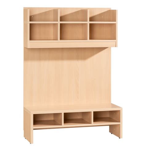 TOP Standard Garderobe mit Rückwand Zweifachablage SH 38 cm für 3