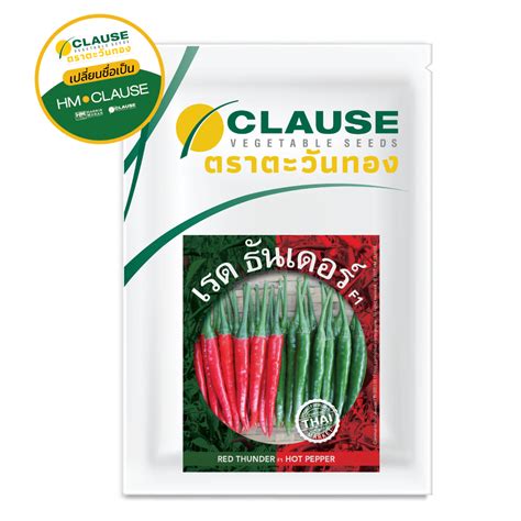 CLAUSE ตราตะวนทอง พรกขหน สายพนธลกผสม เรด ธนเดอร HOT PEPPER Red Thunder F Shopee