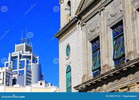 Catedral Da Natividade De Nossa Senhora Macau China Imagem De Stock