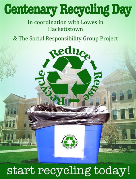 Recycling Awareness Week at Centenary | Recycling, Social responsibility, Earth day