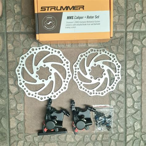 Jual Rem Cakram Set Disc Brake Set Hidrolik Mekanik Strummer Shopee