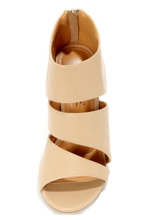 Sexy Nude Shoes Peep Toe Shoes Nude Booties