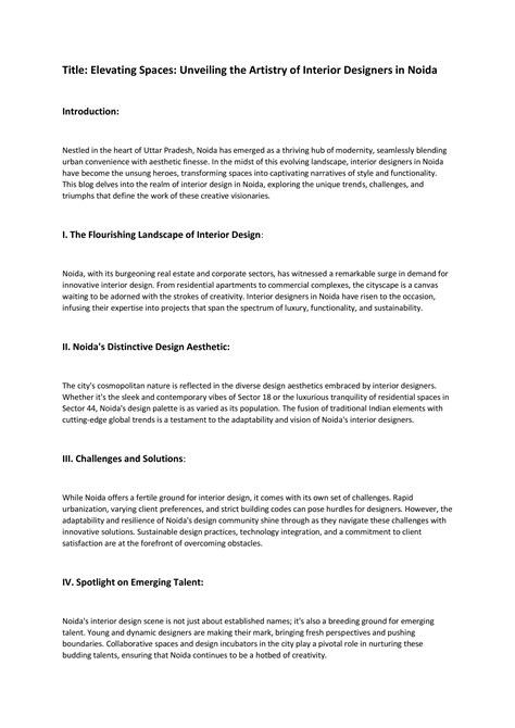 interior designer in noida | PDF