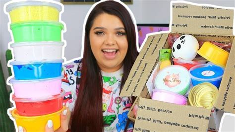 Huge Slime Package Review Famous Etsy Slime Shops Glitter Slimes