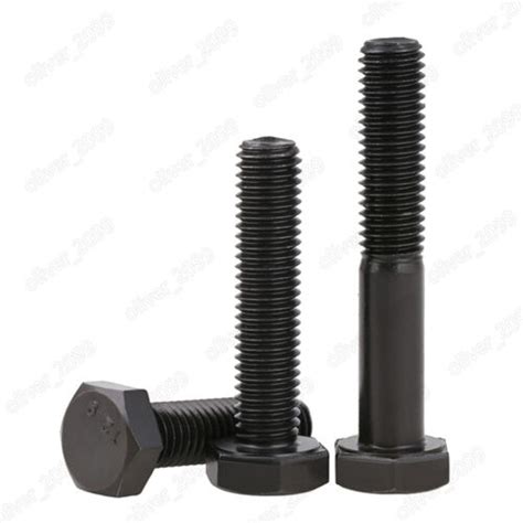 Black Steel Hexagon Bolts Hex Head Cap Screw Din M M M