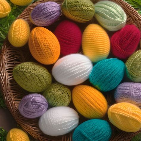 Les œufs Multicolores Sont Crochetés à Partir De Fils De Laine Et De