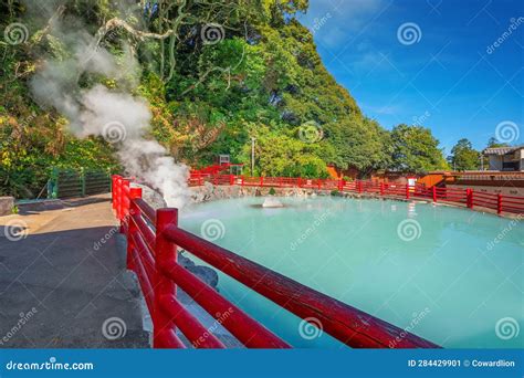 Kamado Jigoku Hot Spring In Beppu Oita The Town Is Famous For Its Onsen Hot Springs Stock