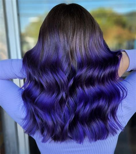 Black And Dark Purple Ombre Hair