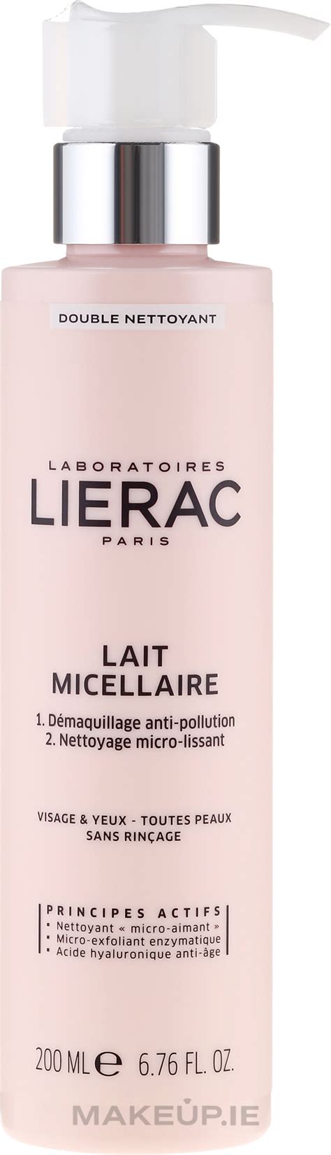 Micellar Makeup Remover Milk Lierac Double Nettoyant Lait Micellaire