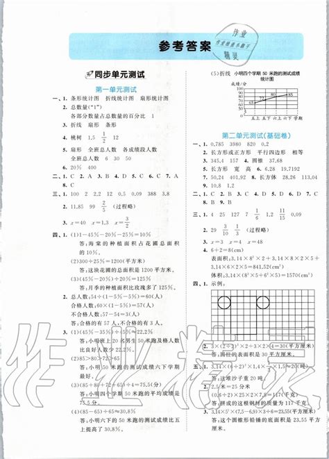 2020年53全优卷小学数学六年级下册苏教版答案——青夏教育精英家教网——