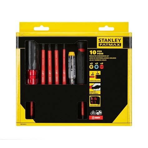 Stanley Fatmax FMHT66426 0 10 Piece VDE Insulated Multi Bit Screwdriver