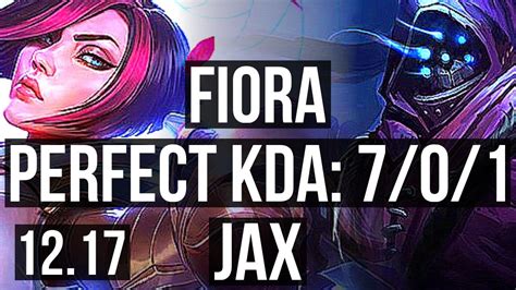 Fiora Vs Jax Top Solo Kills Games Godlike Euw