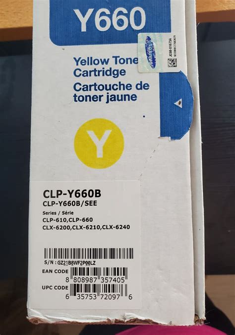 Genuine Samsung Original Y Toner Cartridge Yellow Clp Y B Ebay