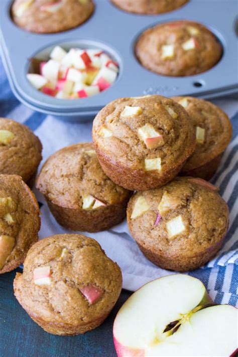 Healthy Apple Muffins One Bowl Recipe