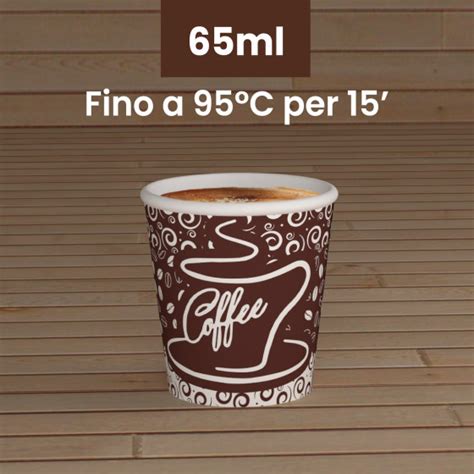 50 Bicchierini da Caffè in Carta Bio Coffee da 65ml