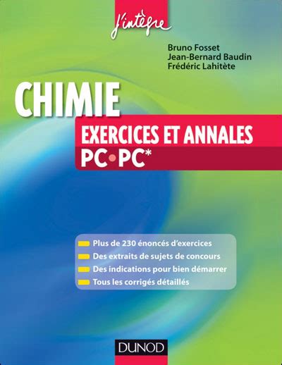 Chimie M Thodes Et Exercices Pc Pc Broch Bruno Fosset Jean