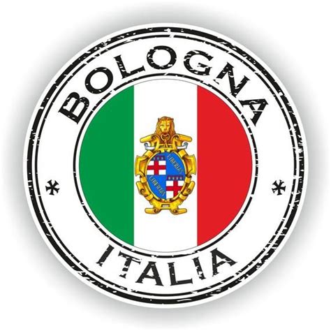 Bologna Seal Sticker Round Flag For Laptop Book Fridge Guitar