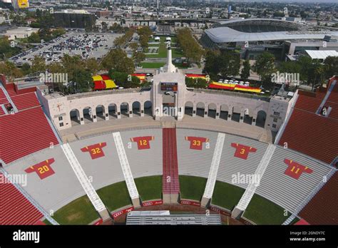 A general view of the jerseys of Southern California Trojans Heisman ...