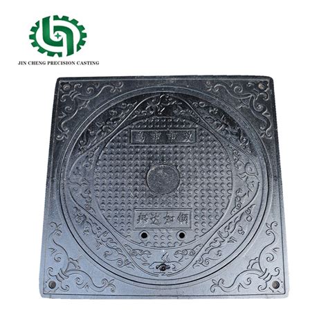 Anti Theft D400 Square Ductile Iron Manhole Cover With Hinge And Lock