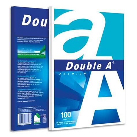 Papier Extra Blanc Double A 80 G CIE 165 A4 Ramette De 100