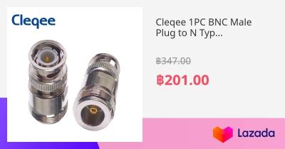 Cleqee Pc Bnc Male Plug To N Type Female Jack Rf Coax Connector