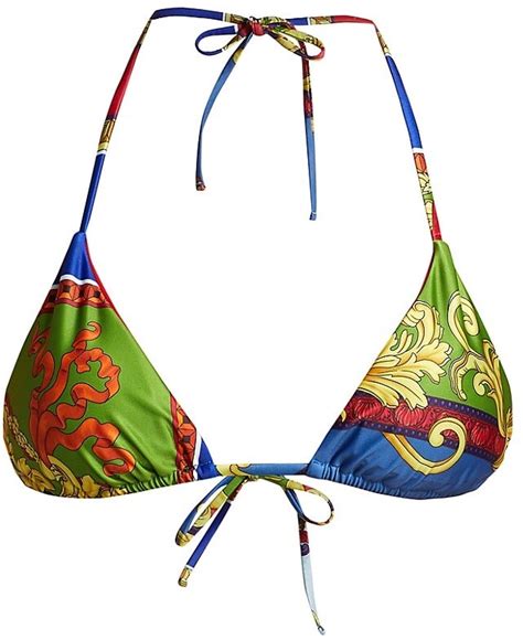 Versace Medusa Renaissance Triangle Bikini Top ShopStyle Two Piece Swimsuits
