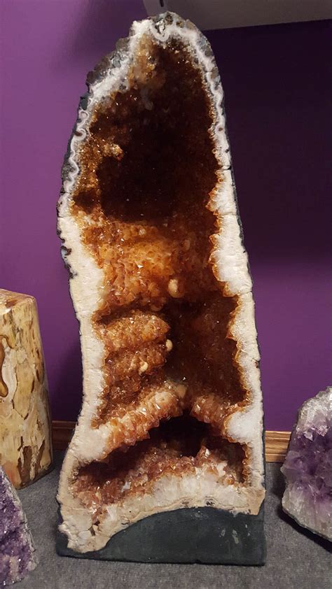 One of a Kind Citrine Geode weighing 64 lbs! Available for Pick up in ...