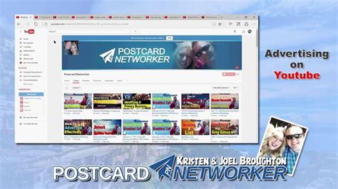 Permanent Advertising Links On Postcard Networker Youtube Channel