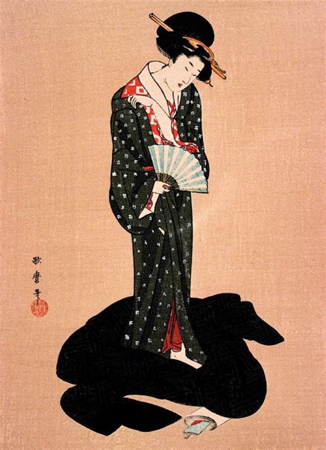 Kitagawa Utamaro Late S Portrait Of A Courtesan Japan