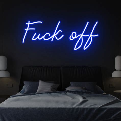 Fuck Off Neon Sign Personalize Text Led Art Neon Light Room Bar Home