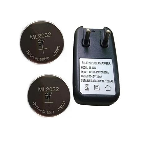 2PCS/LOT New Original ML2032 3V Rechargeable lithium battery button ...