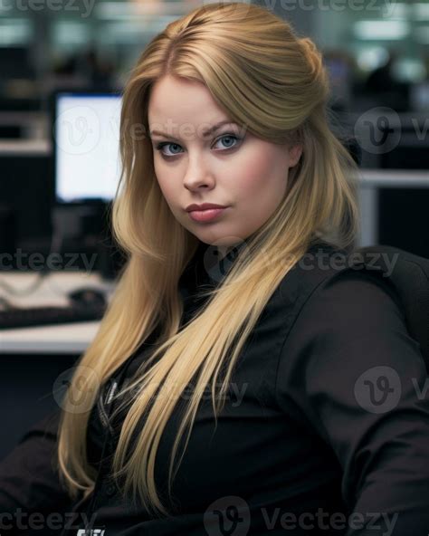 A Woman With Long Blonde Hair Generative Ai Stock Photo At Vecteezy