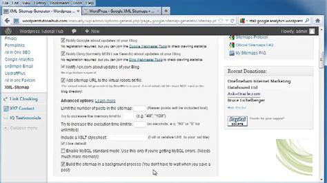 Using The Google Xml Sitemap Generator For Your Wordpress Youtube