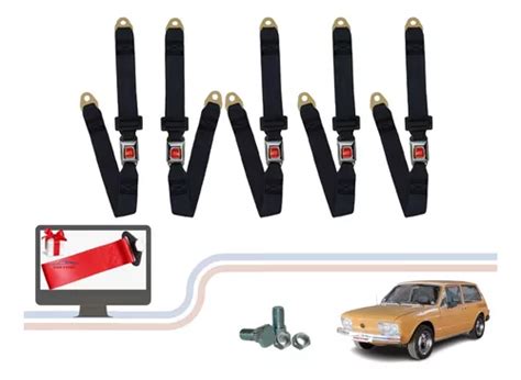 5 Cinto Segurança Retrô Brasilia Acionamento Botão Central