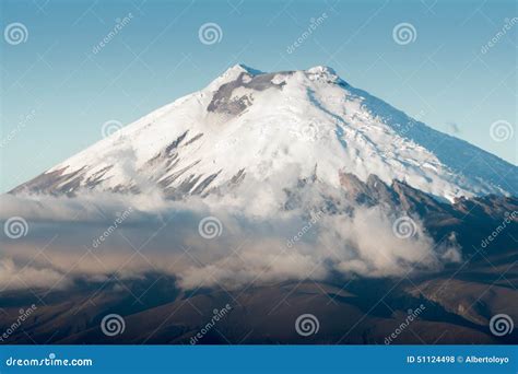 Cotopaxi Volcano Eruption Seen From Quito Stock Photography