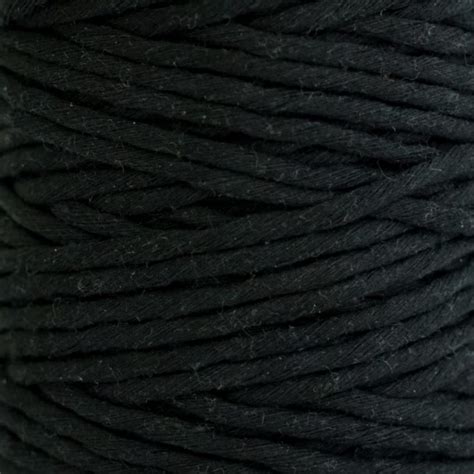 SCHWARZ Makramee Garn 4mm 100m Yarn Corner