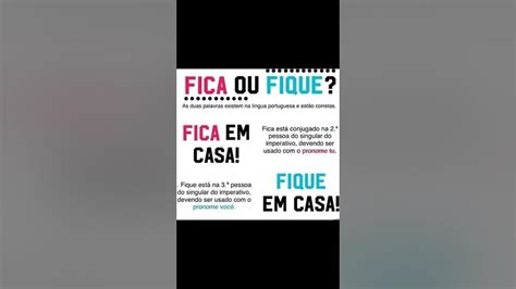 Fica Bem Ou Fique Bem - quando usar fica ou fique - YouTube