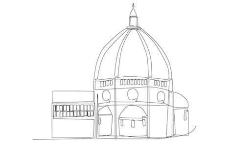 Premium Vector Florence Cathedral Dome Florence Italy Line Art